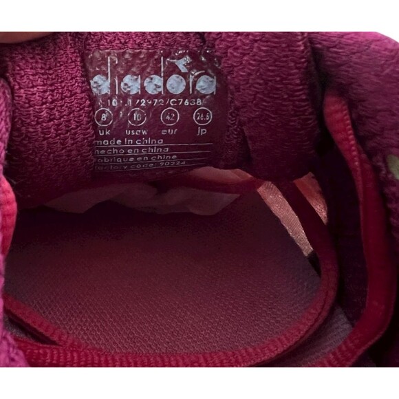 Diadora Action + 3 Women’s 90224 Pink White Athletic Running Shoes  Size 10.5 - Picture 11 of 12